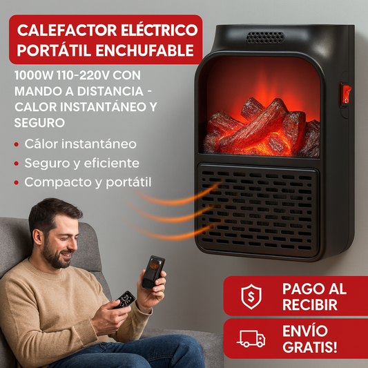 🔥 CALEFACTOR PORTÁTIL 1000W – CALOR AL INSTANTE ⏳